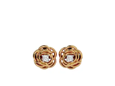 Light Minimalist Diamond Earrings 3D print model buy