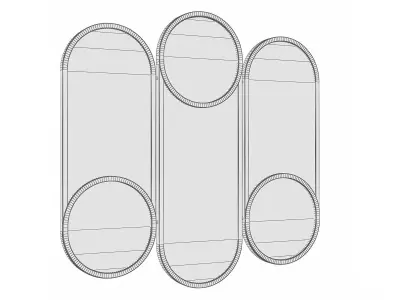 Mirror in a metal frame GZ-M1070 3D model