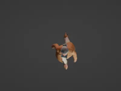 3D Model of a Mysterious Walking Old Woman 3D model