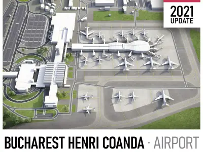 Bucharest Airport Low-poly 3D model