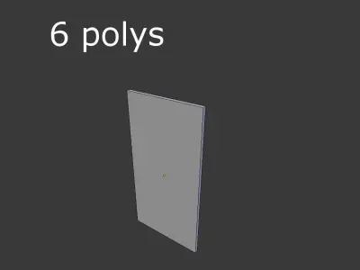 low poly door old wooden Low-poly 3D model