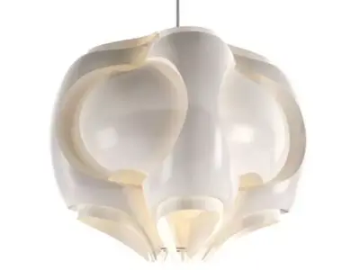 White Hanging Lamp 3D model purchase