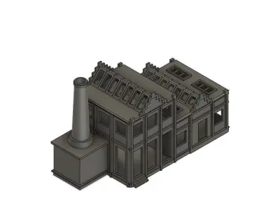 Small Town Brewery House - H0 Scale 3D print model