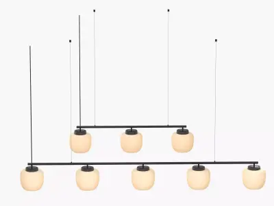 Devorm Split Straight Rail Pendant Acorn Lamps 3D model