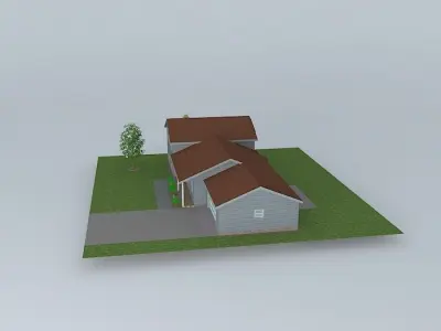 Split Level House Free 3D model