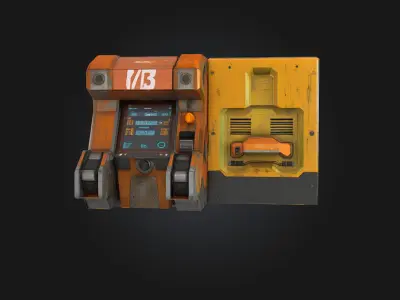 Evac Terminal 016  Sci-Fi Escape Point for Emergency Scenarios 3D model