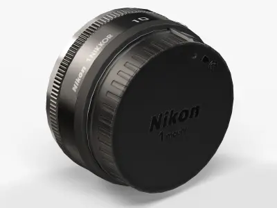 Nikon 1 Nikkor 10mm f 2-8 Lens Low-poly 3D model