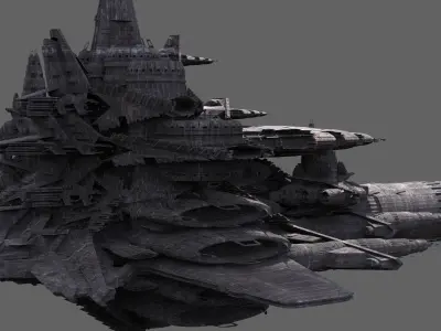 Ancient civilization death ship 2 3D model