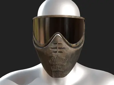 Mask protection futuristic scifi fantasy 3d  Low-poly 3D model