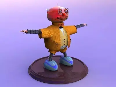 MISTIK cartoon robot 3D model