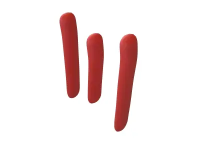 Suzhou Numerals Three V1 002 Low-poly 3D model