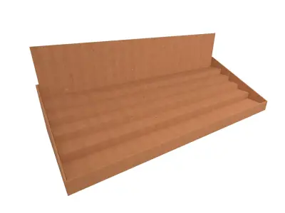 Product Display Stand Cardboard v3 002 Low-poly 3D model