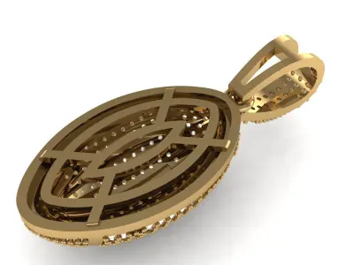 Rugby pendant 3d print model 3D print model