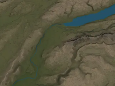 Zurich Low-poly 3D model