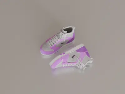 Wedge Sneakers 01 3D model