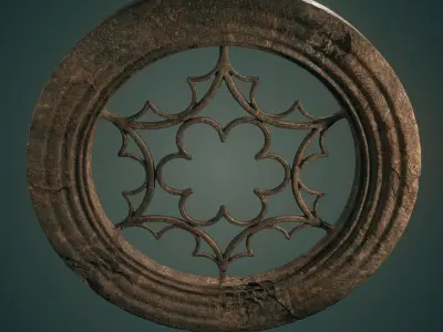 Medieval Circular Windows 01 3D model