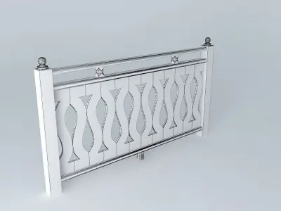 Rodhopean railing  Free 3D model