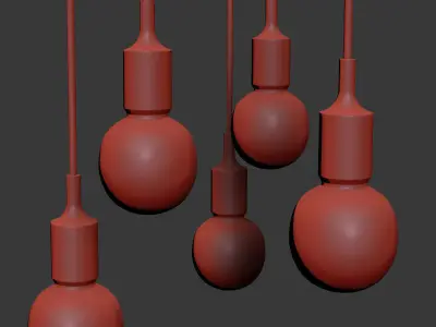 Pendant Lights Vintage Edison Decoration Lighting 3D model
