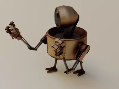 Robot I  Low-poly 3D model