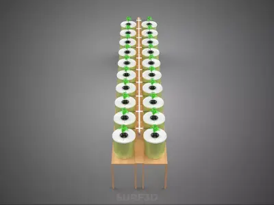 DUTCH BUCKET PLANT VEGETABLE FRUIT HYDROPONIC FARM CULTIVATION 3D model