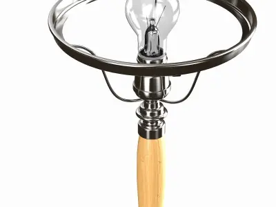 Table lamp with bowl shade 3D model