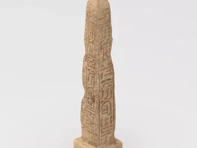 Low Poly Ancient Egyptian Obelisk  Game Ready PBR 4K  Low-poly 3D model