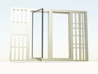Casement Window Low-poly 3D model