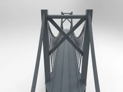 Suspension Bridge - printable 3D model