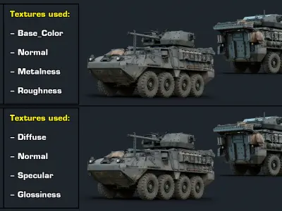  Stryker M1296 Dragoon Armored Car with Interior 