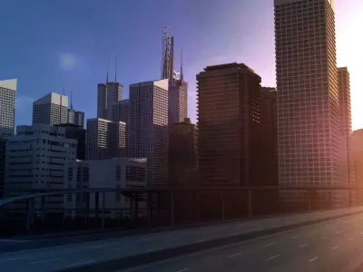 Freeway01 City 3D model