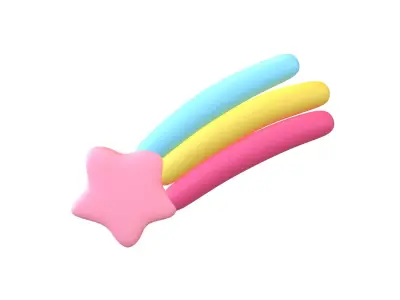 Meteor Icon v1 004 Low-poly 3D model