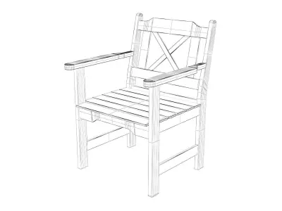 Outdoor Garden Chair 3D model