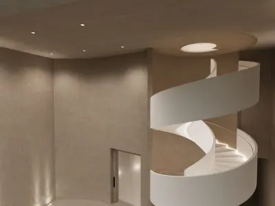 Stairs Backdrop  Low-poly 3D model