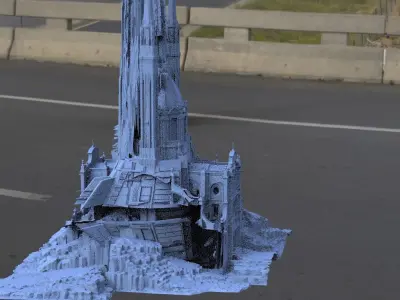 Jabba Slave Palace facility cliffs 3D model