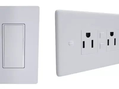 Outlet Cover And Switch 3D model