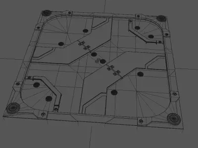 Sci-Fi Bottom Floor Panel 3D model