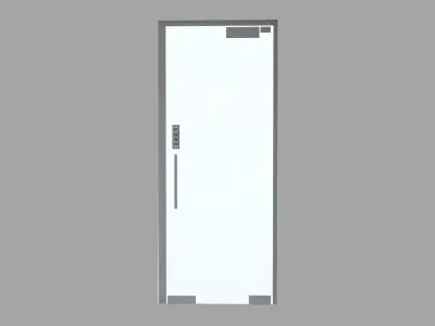 Metal Door Single Low-poly 3D model