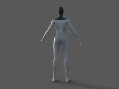Tesla bot - female version concept Low-poly 3D model