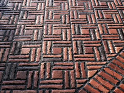 Red Brick Flooring 02 Texture
