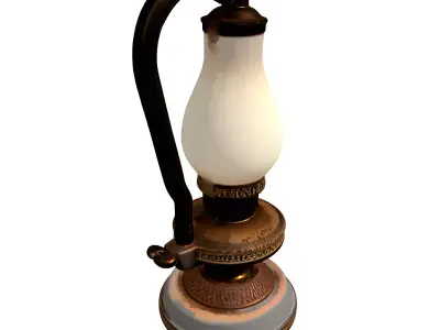 Ornate Vintage Table Lamp Low-poly 3D model