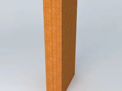 A Shelf-Cabinet orange door Free 3D model