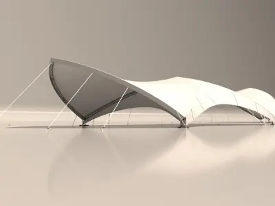 SaddleSpan Tent tensile structure 3D model