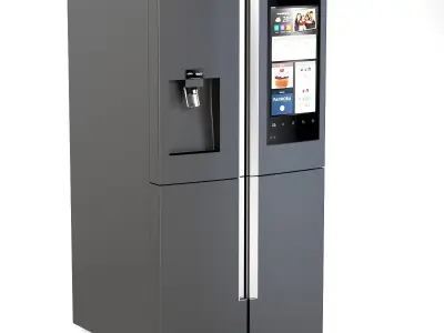 Samsung 28 cu ft Capacity 4 Door Flex Refrigerator with Family 3D model
