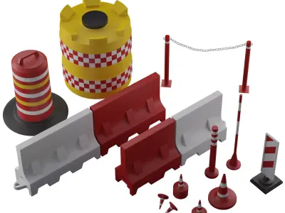 road barriers 3D model