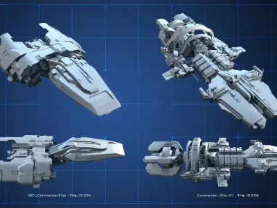 LOW - SPACE Vol04 Low-poly 3D model