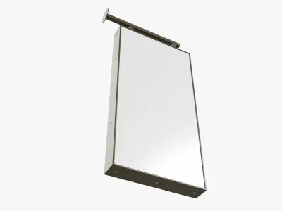 Store street sign mockup 03 3D model