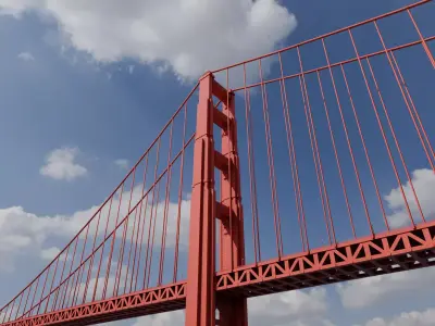 Golden Gate Bridge 3D model