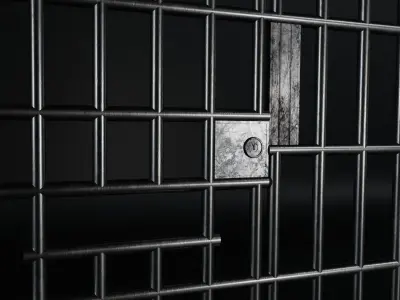 Door prison cell 3D model