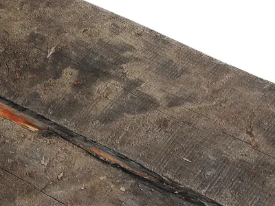  Wooden bridge  Low-poly 3D model