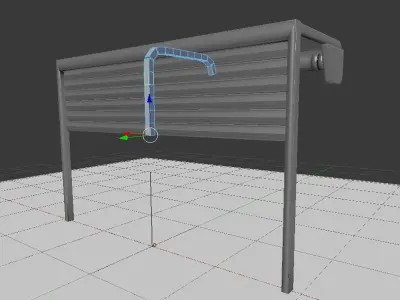 Roller Shutters rigged animated  Free low-poly 3D model